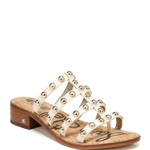 Sam Edelman Cream Studded Women's Sandals